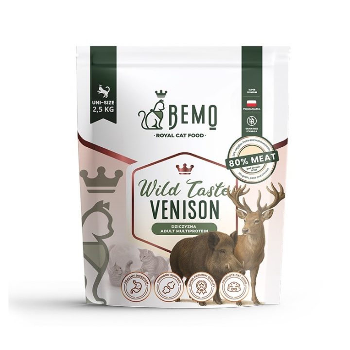 BEMO Cat Wild Taste Venison - dry cat food - 2 5kg