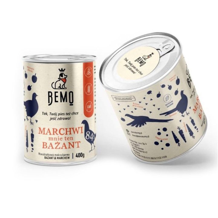 BEMO Marchwi mnie ten Bażant Mono - wet dog food - 400g
