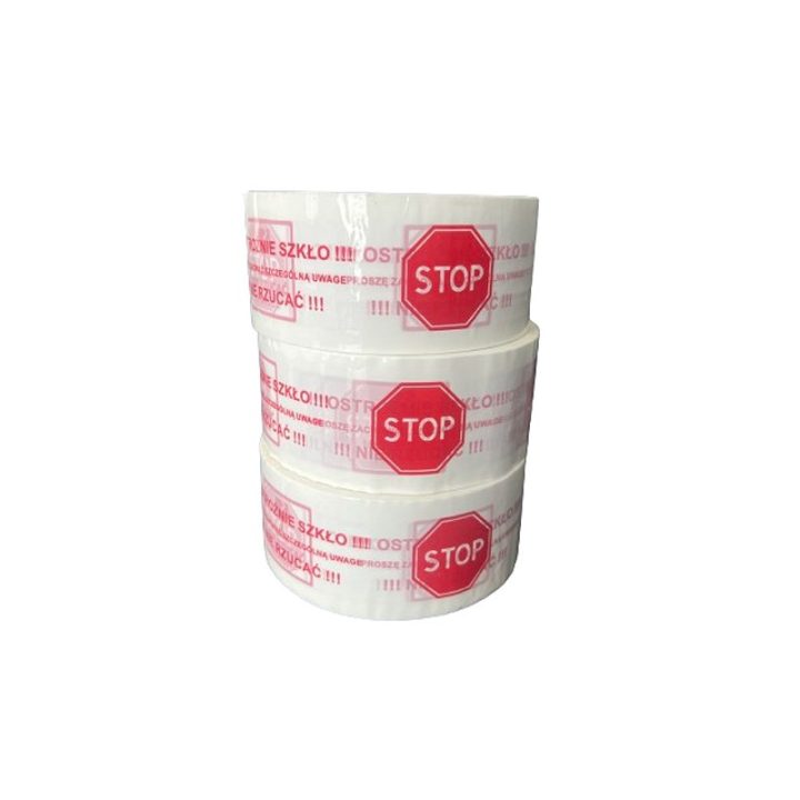 BSTech tape adhesive with print 48x100m Careful glass