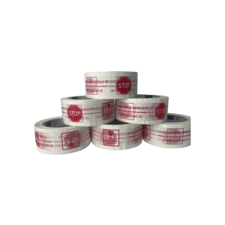 BSTech tape adhesive with print 48x100m Careful glass