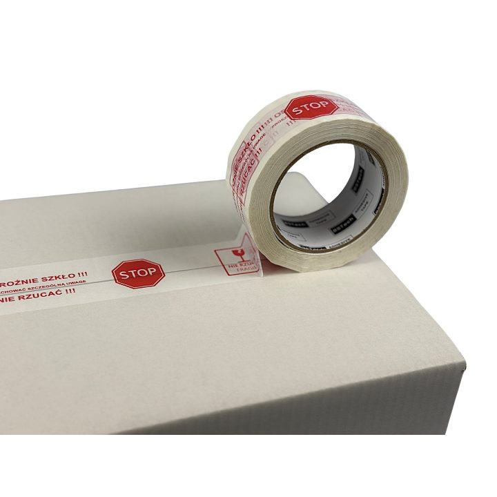 BSTech tape adhesive with print 48x100m Careful glass