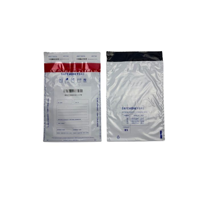 Bestpak SAFEMONEYBAG Safe deposit envelopes white B5 190mmx260mm+35mm 100 pieces