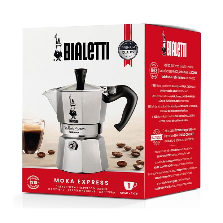 Bialetti Moka Express Moka pot 0.06 L Aluminium Black