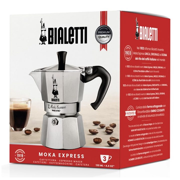 Bialetti Moka Express Moka pot 0.2 L Aluminium Black