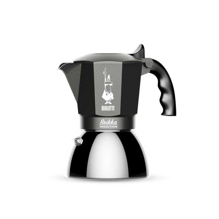 Coffee maker BIALETTI BRIKKA INDUCTION 4TZ 180 ml Anthracite Silver