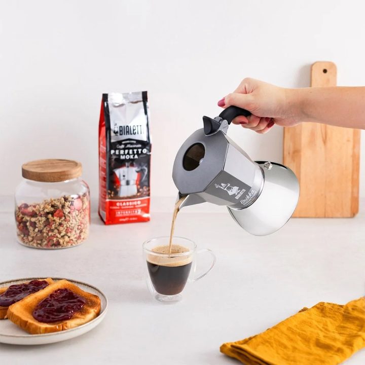 Coffee maker BIALETTI BRIKKA INDUCTION 4TZ 180 ml Anthracite Silver