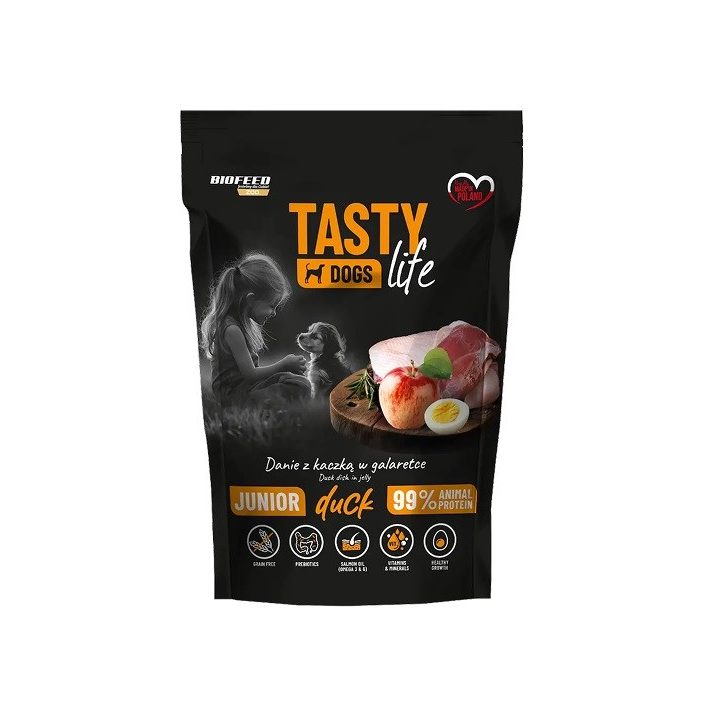 BIOFEED Tasty Dogs Life Junior Duck - wet dog food - 500g