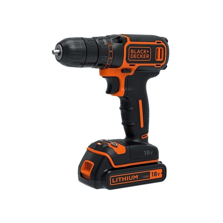 Black & Decker BDCDC18-QW drill 650 RPM Black Orange