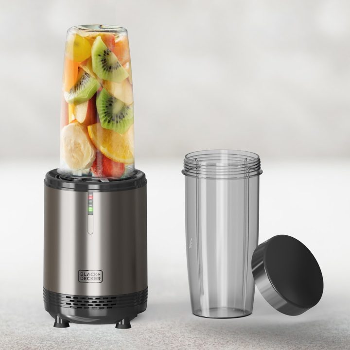 Black+Decker BXJBA1203E 1000 W hand blender + 2 bottles + 2 lids