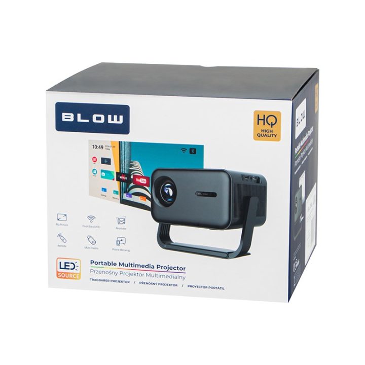 BLOW AndroidTV FullHD MaxView portable projector white