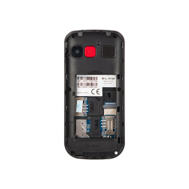 BLOW Black Senior Phone with Stand S18D