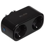 TUYA WiFi-controlled double smart socket black