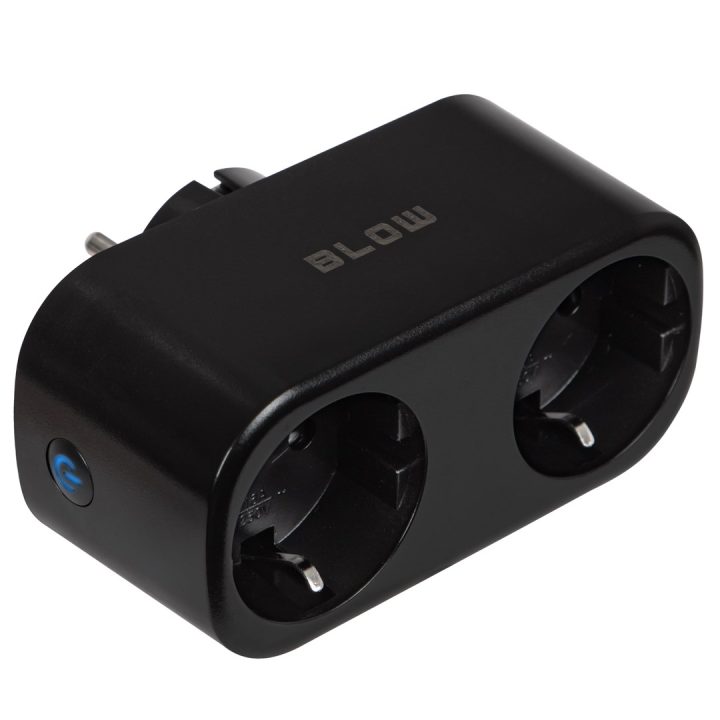TUYA WiFi-controlled double smart socket black
