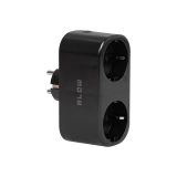 TUYA WiFi-controlled double smart socket black