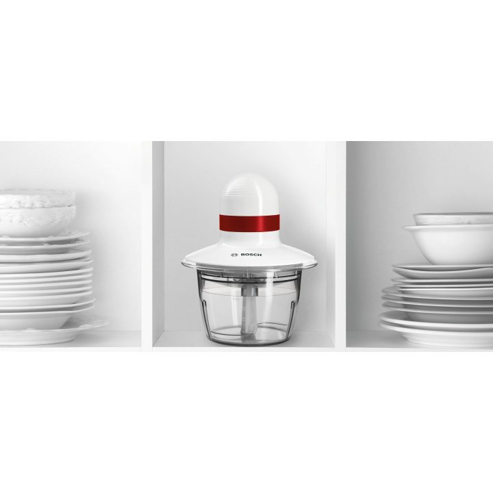 Bosch MMRP1000 electric food chopper 0.8 L 400 W Red Transparent White