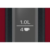 Bosch TWK3P424 electric kettle 1.7 L 2400 W Grey Red
