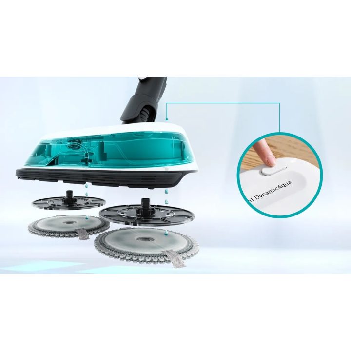 Cordless 2-in-1 hoover vacuuming and mopping Unlimited 7 ProHygienic Aqua White