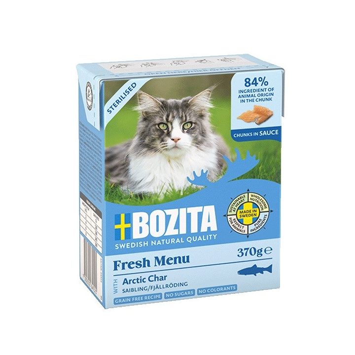 BOZITA Fresh Menu Sterilised Arctic char - wet cat food - 370g