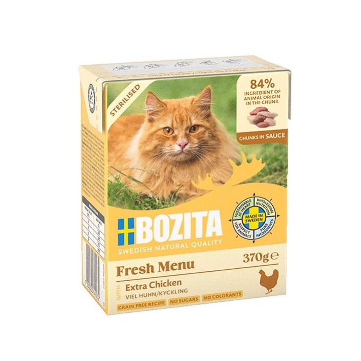 BOZITA Fresh Menu Sterilised Extra Chicken - wet cat food - 370g