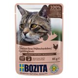 BOZITA Meat chunks in jelly with chicken liver – wet cat food – 85g