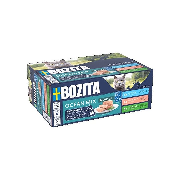 BOZITA Mousse Mix Ocean - wet cat food - 12x85g