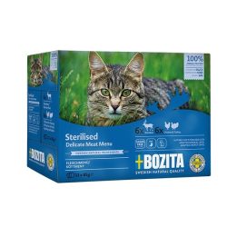BOZITA Sterilised Delicate meat menu Box - wet cat food - 12x85g