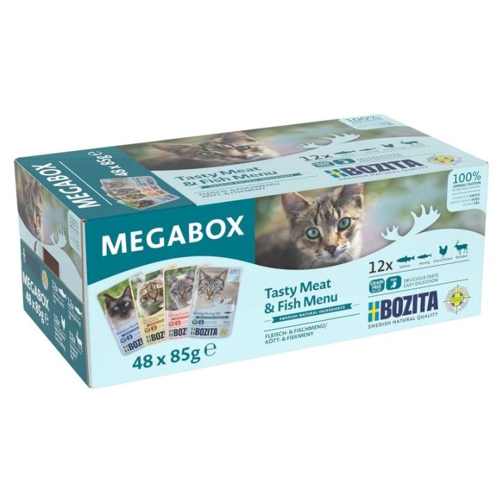 BOZITA chunks in sauce Mega Box - wet cat food - 48x85g