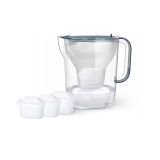 BRITA Style ESSENTIAL XL Water Filter Jug (Dark Blue) + 3 x MX Pro Pure Performance Filters