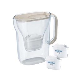 Brita Style Essential filter jug + 2 Maxtra Pro Pure Performance filter cartridges (sand-coloured)