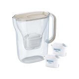 Brita Style Essential filter jug + 2 Maxtra Pro Pure Performance filter cartridges (sand-coloured)