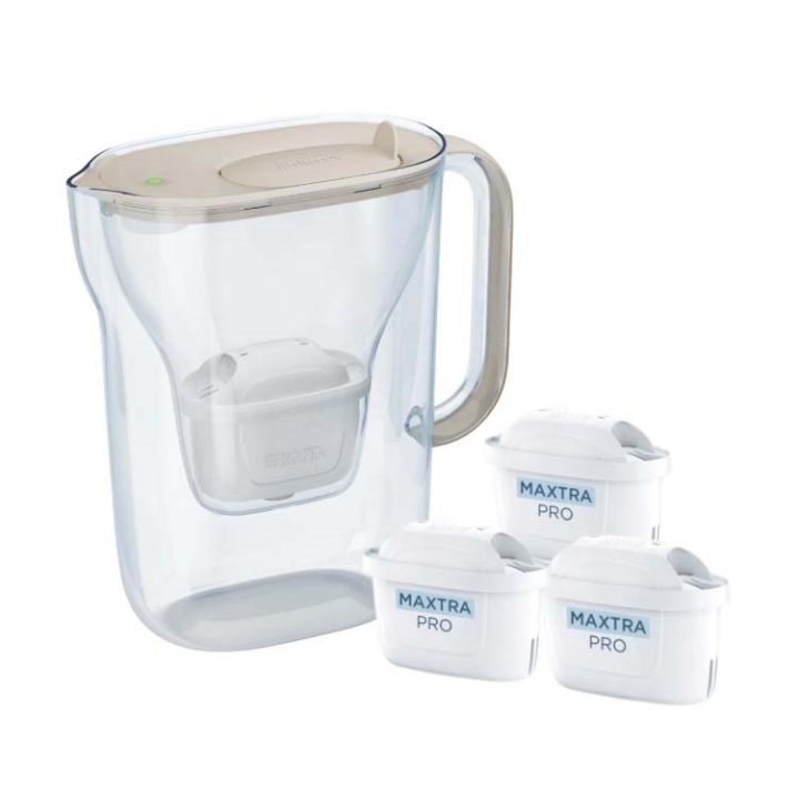 Brita Style Essential filter jug + 3 Maxtra Pro Pure Performance filter cartridges (sand-coloured)