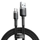 Baseus CATKLF-CG1 USB cable 2 m USB A USB C Black Grey