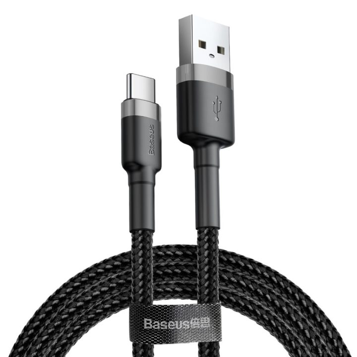 Baseus CATKLF-CG1 USB cable 2 m USB A USB C Black Grey
