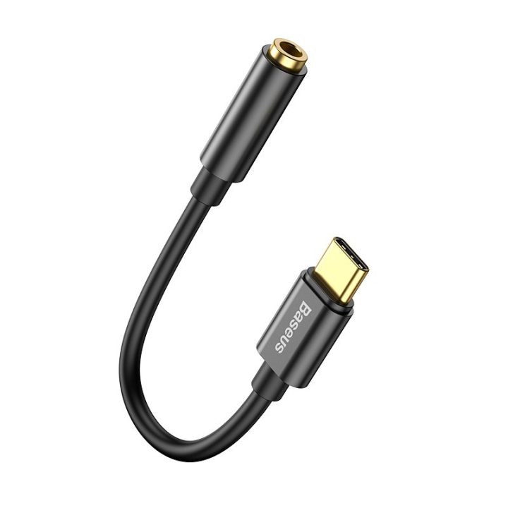 Baseus CATL54-01 cable gender changer Type-C 3.5mm Black