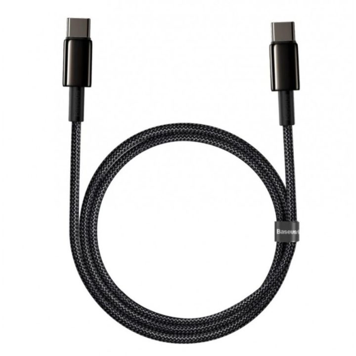 Baseus CATWJ-01 USB cable 1 m USB C 100 W Black