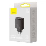 Baseus CCXJ-E01 mobile device charger Smartphone Smartwatch Tablet Black AC Fast charging Indoor