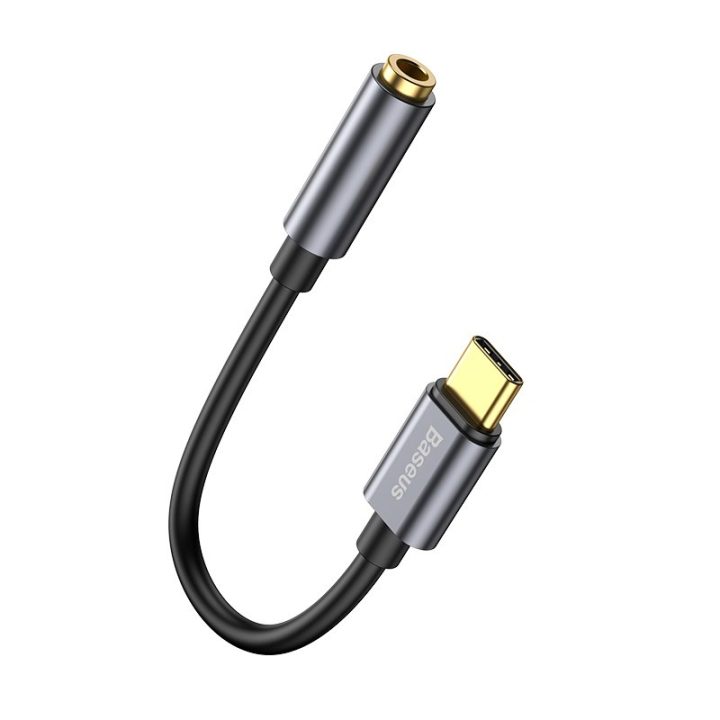 Baseus L54 mobile phone cable Black Grey USB C 3.5mm