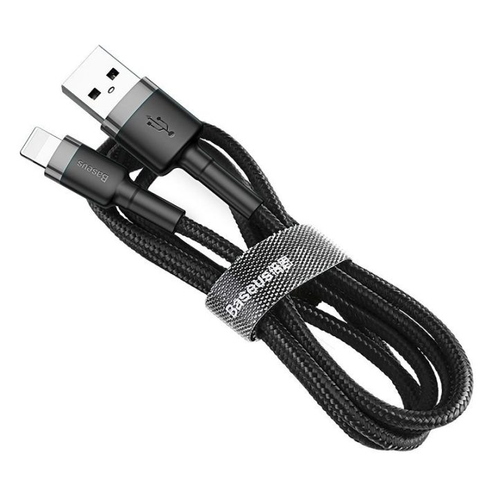 Cable Lightning USB Baseus Cafule 1.5A 2m (gray and black)