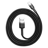 Cable Lightning USB Baseus Cafule 1.5A 2m (gray and black)