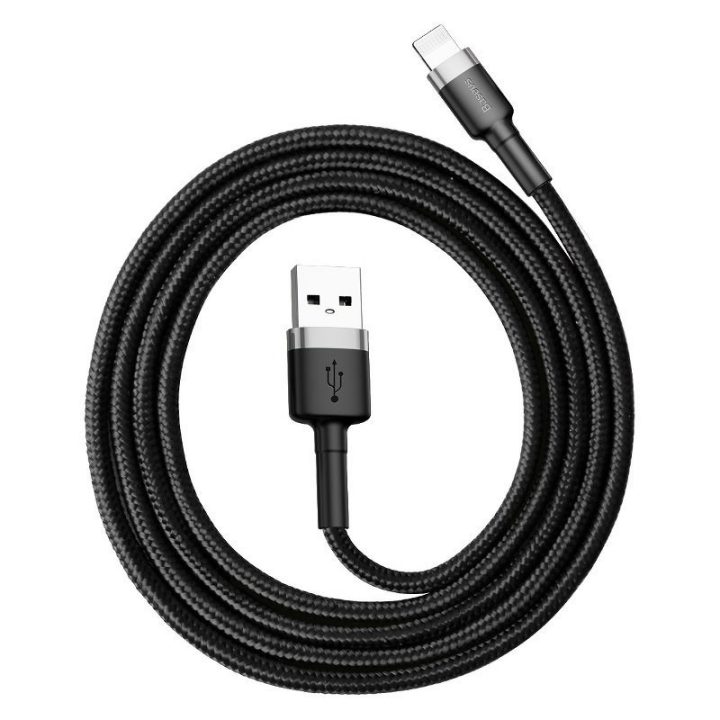 Cable Lightning USB Baseus Cafule 1.5A 2m (gray and black)