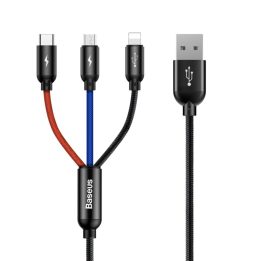 Colorfone CAMLT-BSY01 USB cable 1.2 m USB A 3 x USB C Black Red Blue
