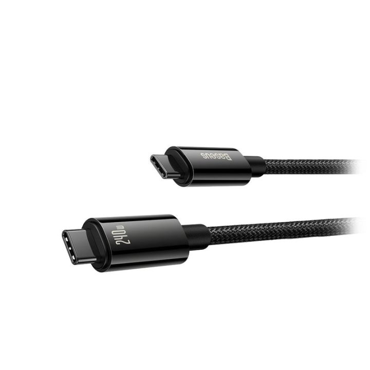 Kabel Baseus Tungsten Gold USB-C to USB-C 480 Mb/s 240 W 1 m Black