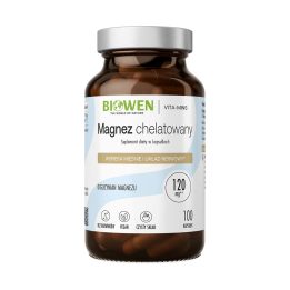 BIOWEN Chelated Magnesium Bisglycinate – food supplement for humans – 100 capsules