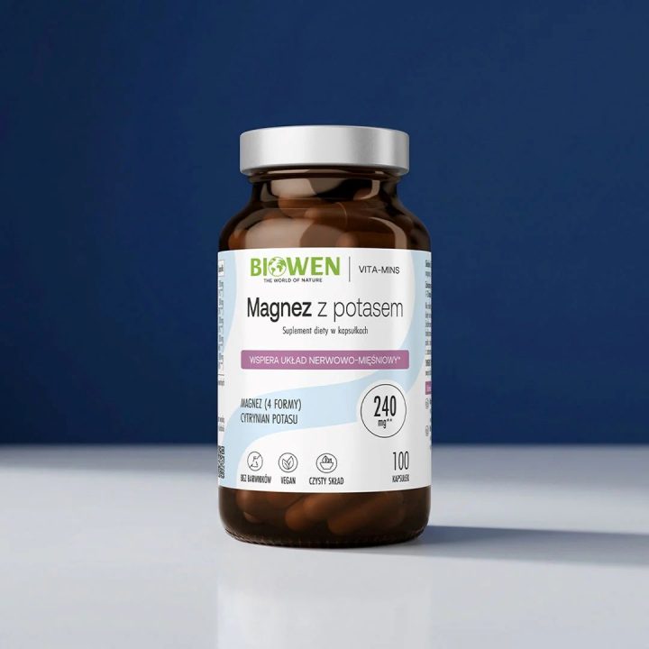 BIOWEN Magnesium 4x with Potassium – food supplement for humans – 100 capsules