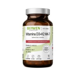 BIOWEN Vitamins D3 + K2 MK-7 – food supplement for humans – 90 capsules