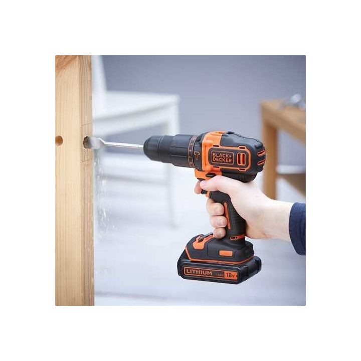 Black & Decker BDCHD18-QW drill Black Orange 1400 RPM