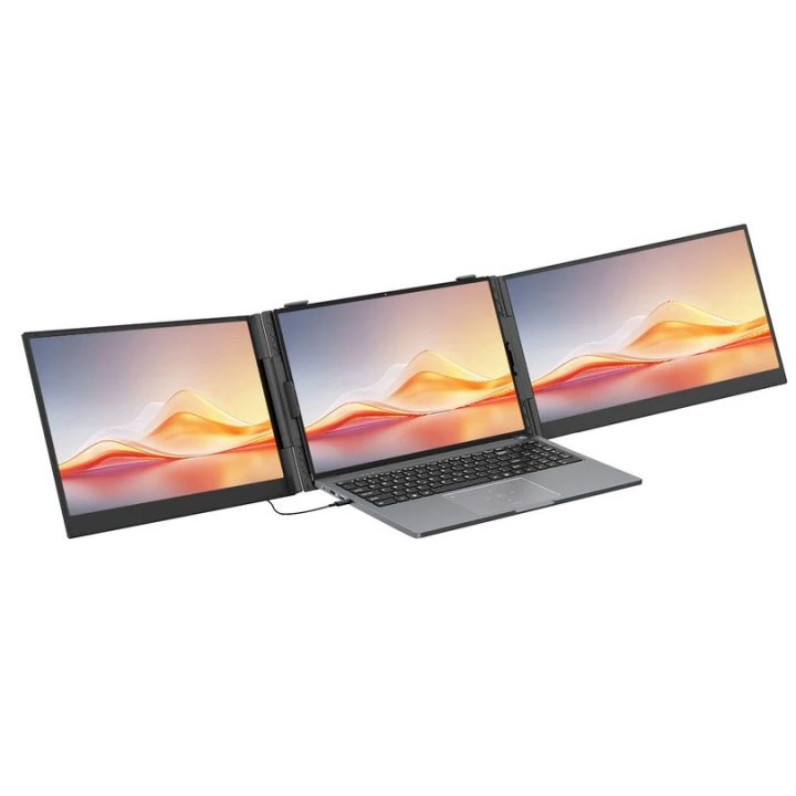 Blackview DCM6 Pro - 14 portable laptop screen extender with dual-monitor support and 2 USB-C ports