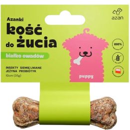 AZANKI Bone with Insects and Probiotic Puppy – Dog Treat – 10 cm
