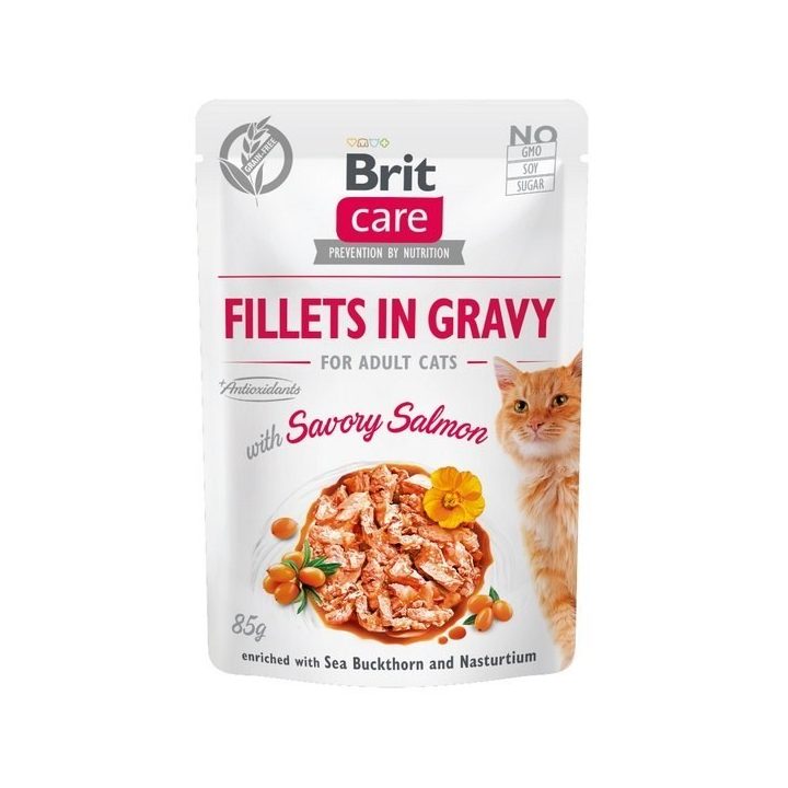 BRIT Care Fillets in Gravy salmon fillets in sauce - wet cat food - 85 g