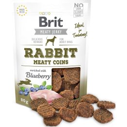 BRIT Meat Jerky Coins Rabbit - dog treat - 80g